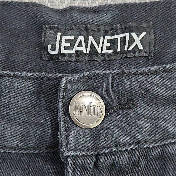 Jeanetix Jeans Men's W40 L30 Black Relaxed Straight Leg Mid Rise 100% Cotton - Picture 7 of 16